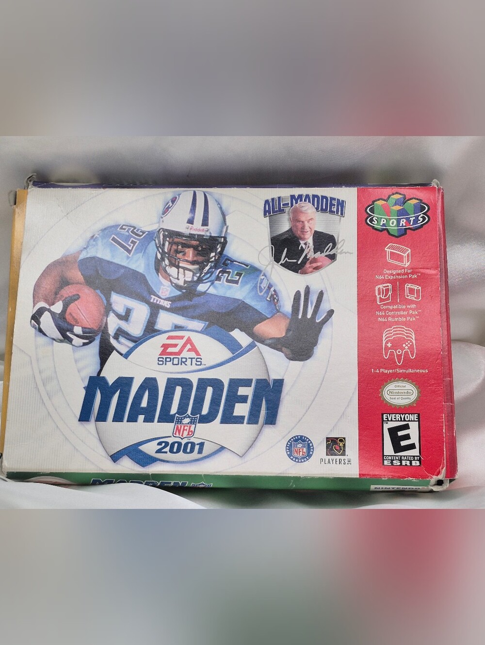 Madden NFL 2001 Video Game - White/Blue Nintendo 64